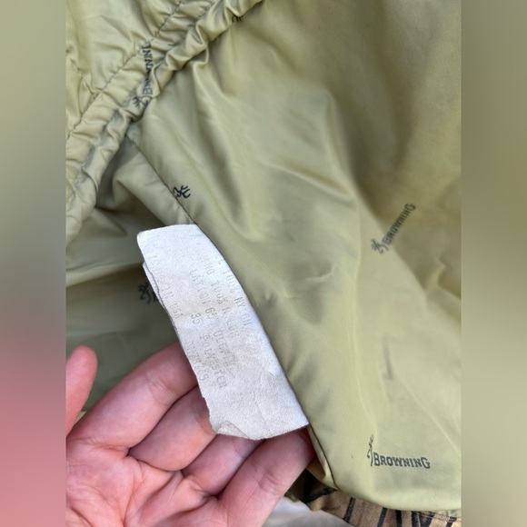 Vintage Browning Cattail Camo Hunting Jacket Mens Size M Gore-Tex Nylon Outdoor - Picture 8 of 11